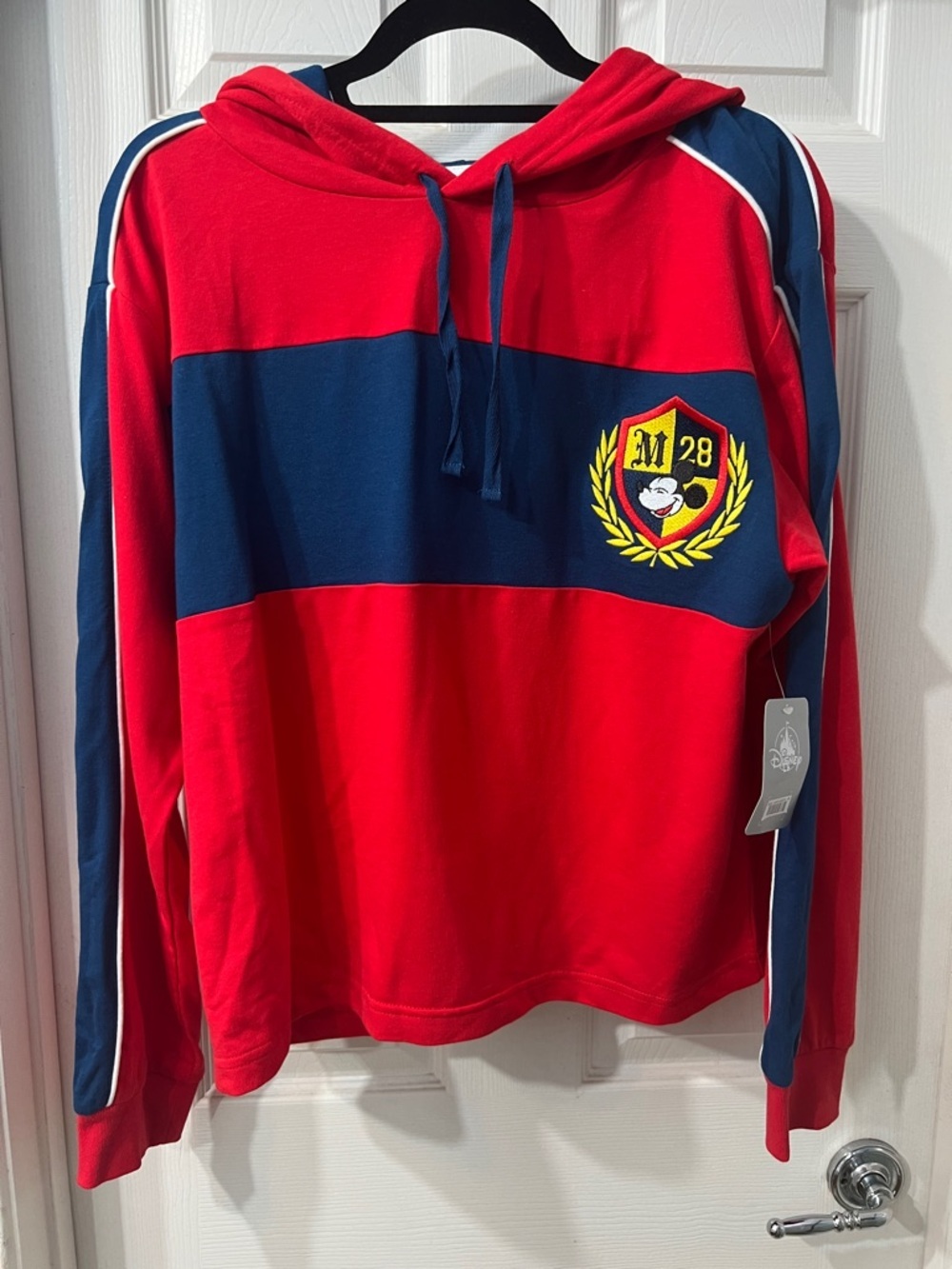 NWT Disney Mickey Mouse Colorblock Hoodie Size Large